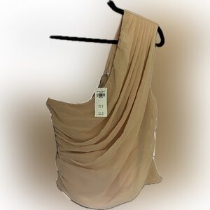 Abercrombie One Shoulder Chiffon Top